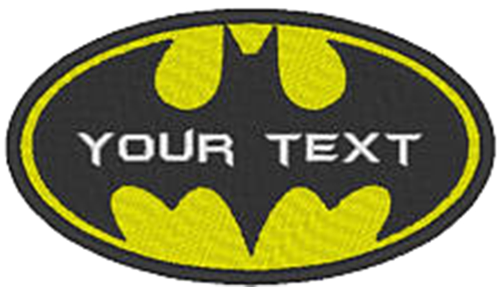 Batman Custom Your Text Name Yellow And Black 10cm