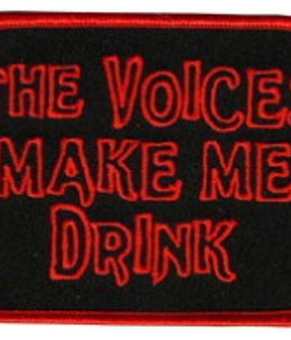 The Voices Make Me drink Red & Black 10CM X 7cm