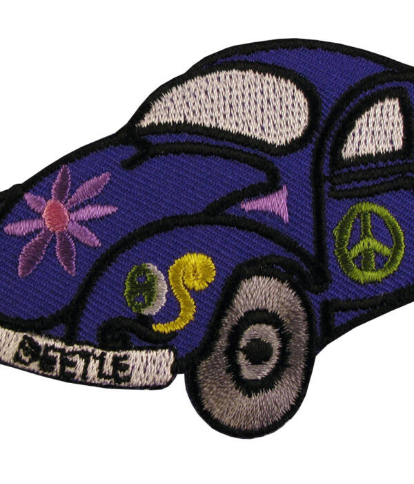 New Beetle VW CND Flower Hippie Purple10cm x 7cm