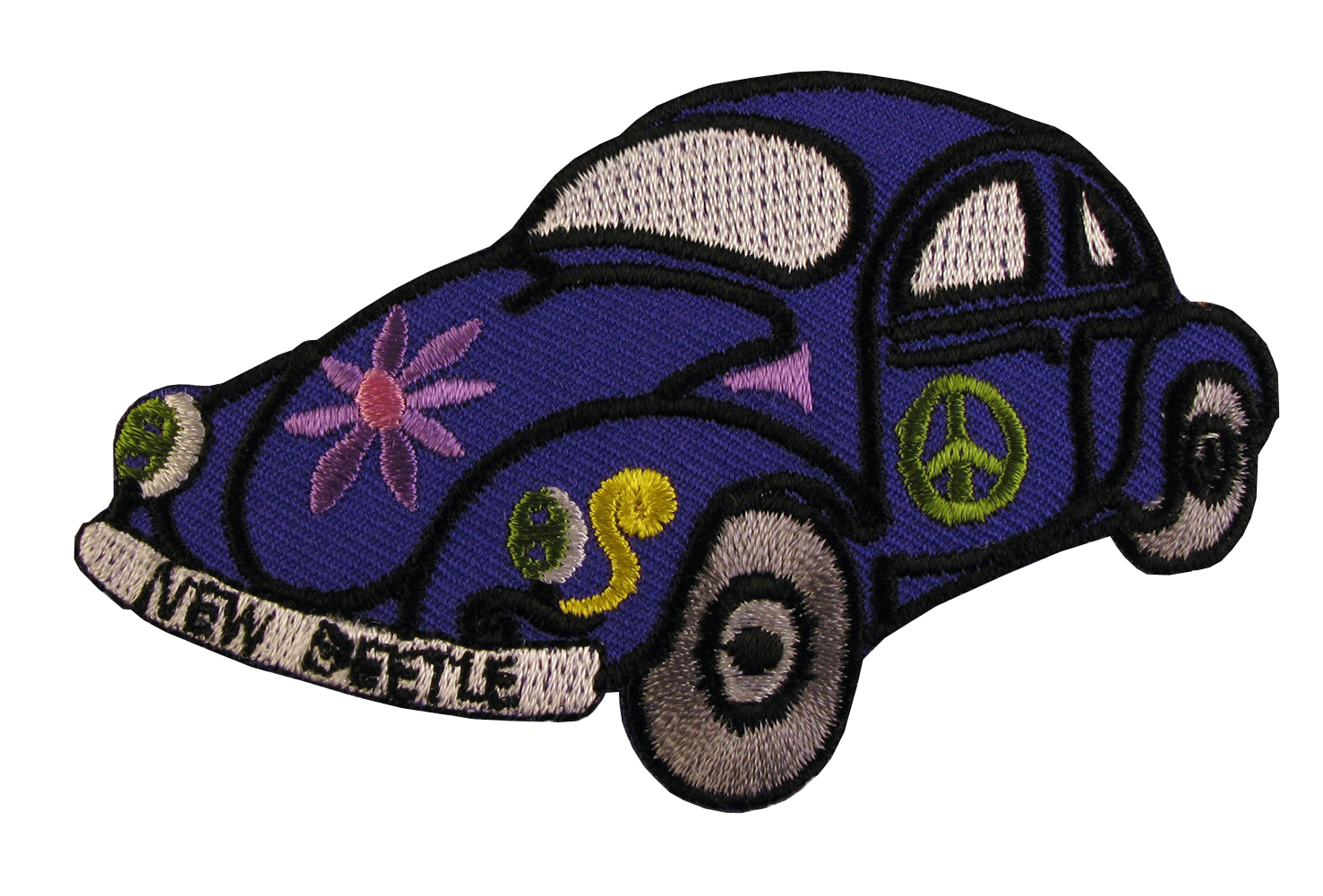 New Beetle VW CND Flower Hippie Purple10cm x 7cm