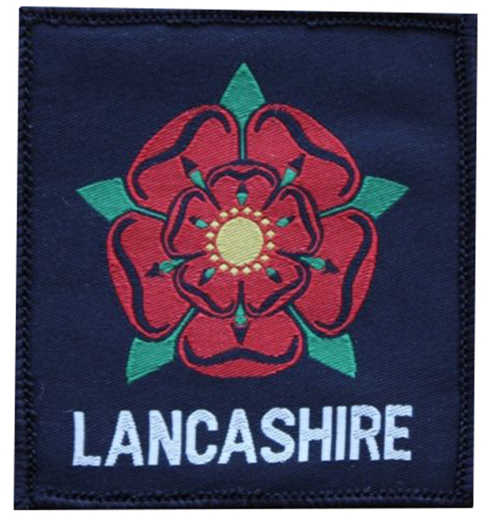 Lancashire Red Rose County Woven 7.5cm