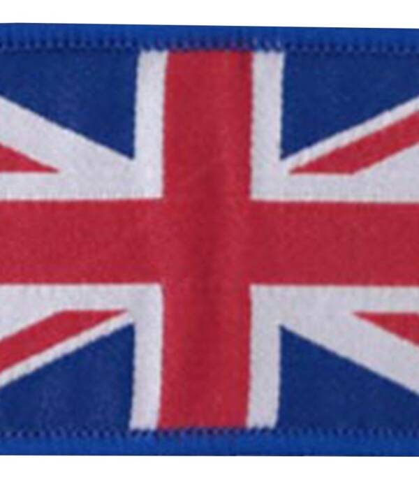 Woven Union Jack White 10cm
