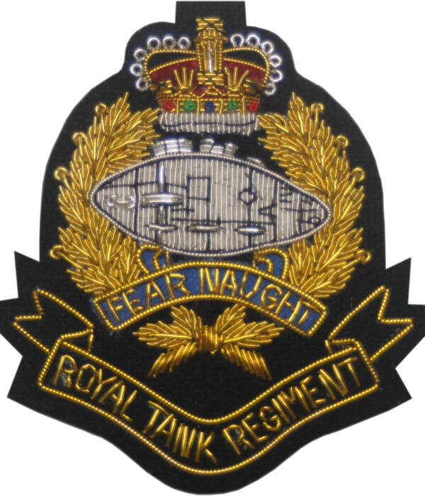Royal Tank Regiment Bullion Wire Blazer17.5cm x 17.0cm
