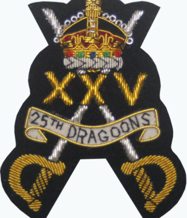 The 25th Dragoons Blazer Badge9cm