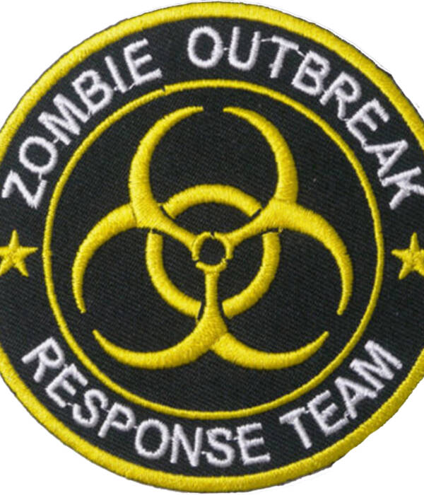 Zombie hunter Outbreak Response Team Black & Yellow 8cm x 8cm